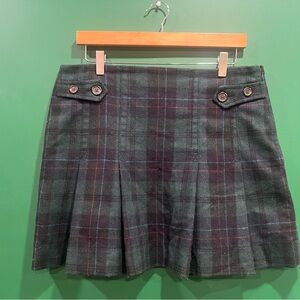 Wool Plaid Skirt